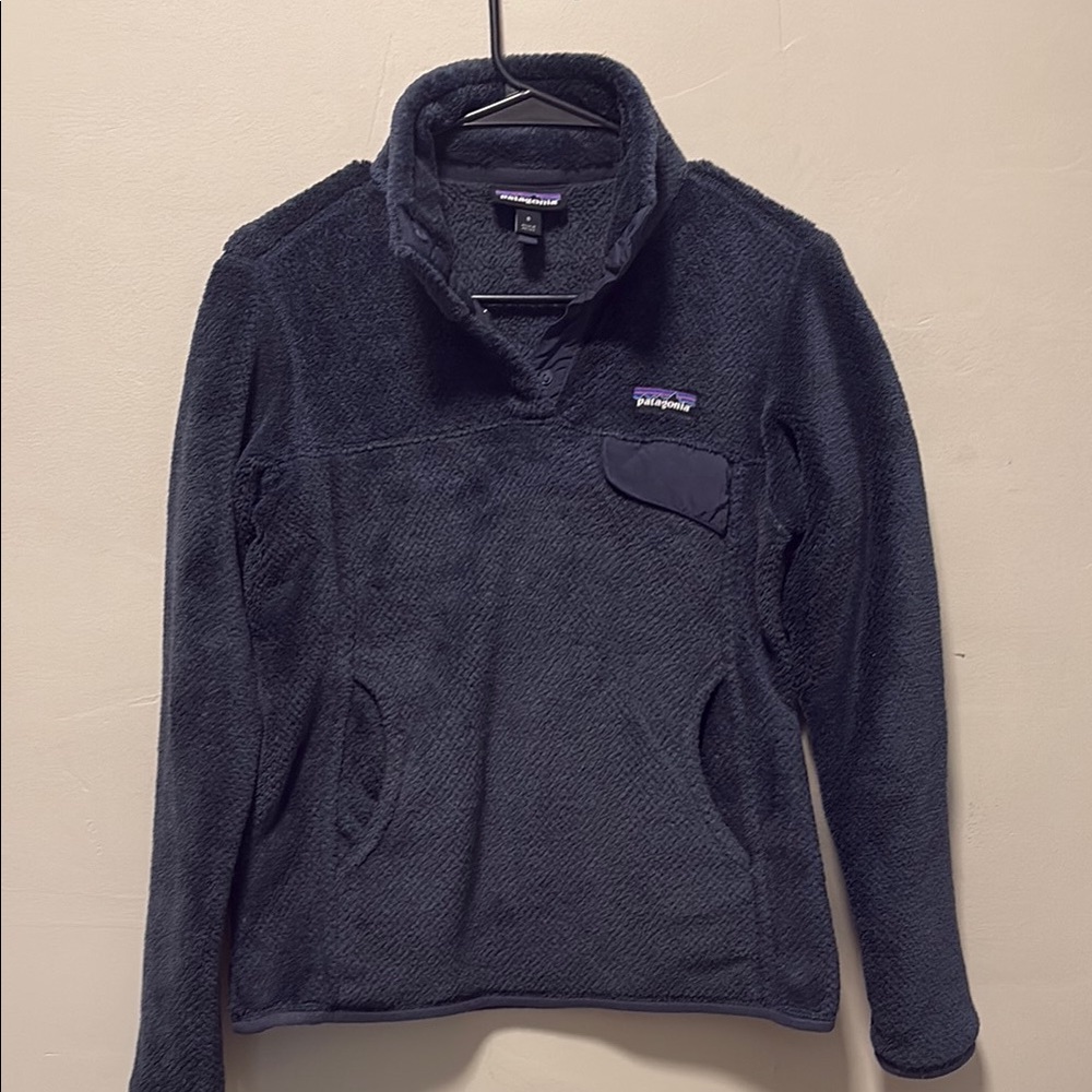 Women's Navy Fleece Sweater